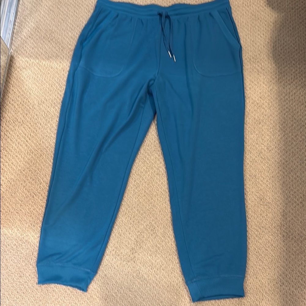 Allison Daley Blue Track Pants with Elastic Waistband